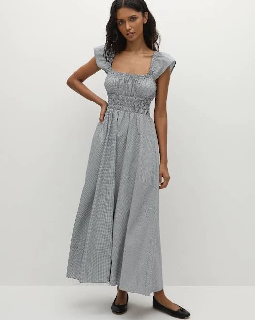 sundress Janne Midi Dress / Vintage Navy Gingham Faithfull US $175