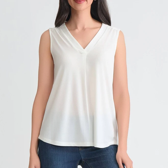 top Jones New York Women's Crepe Sleeveless V-Neck Top Jones New York $49.5