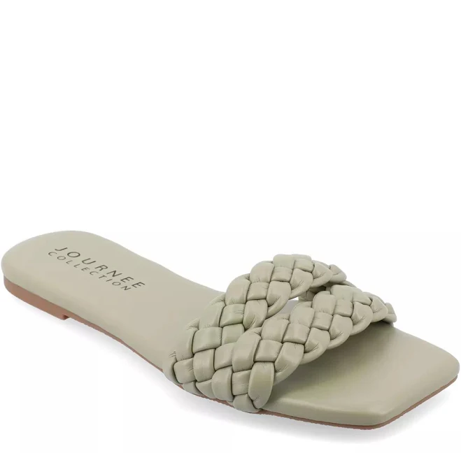 shoes Journee Collection Women's Sawyerr Braided Slide Sandals DSW $39.99