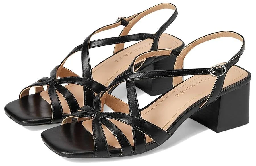 shoes Journee Women's Shyla Block Heel Slingback Sandals Zappos.com $37.49