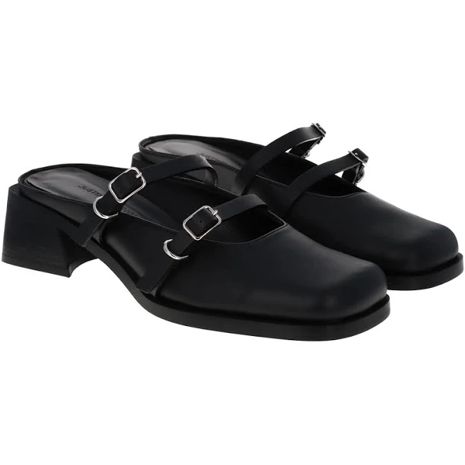 shoes Justine Clenquet Andie Metallic Mules Justine Clenquet $313