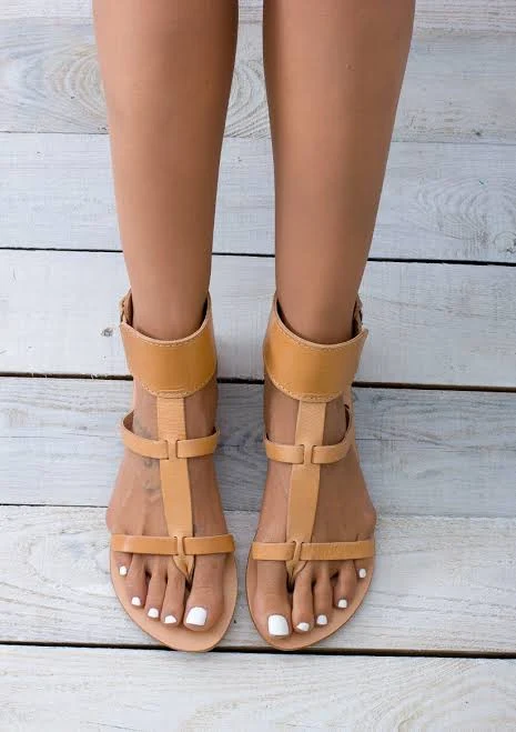 shoes Kasos Women's Natural Leather Gladiator Sandals Etsy - GreekLeatherLab $60.08