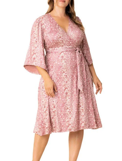 dress Kiyonna Women's Gemini Floral Wrap Dress Nordstrom $128