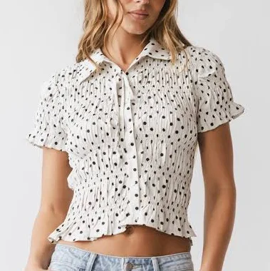 blouse Kreyton Polka Dot Blouse böhme $59.5