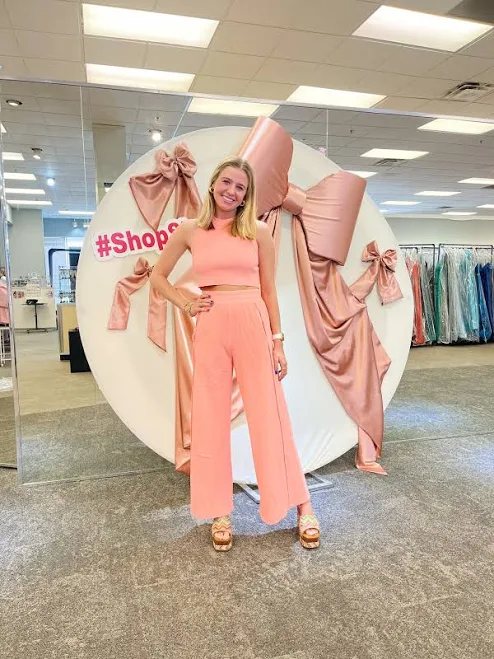 matching set Labiz Sunkissed Siren Coral / Large Sloan's Formals $74