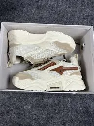 shoes Lace Up Front Mesh Panel Chunky Ivory & Tan Women's Sneakers 208W39NYC Size 5 eBay $19.99