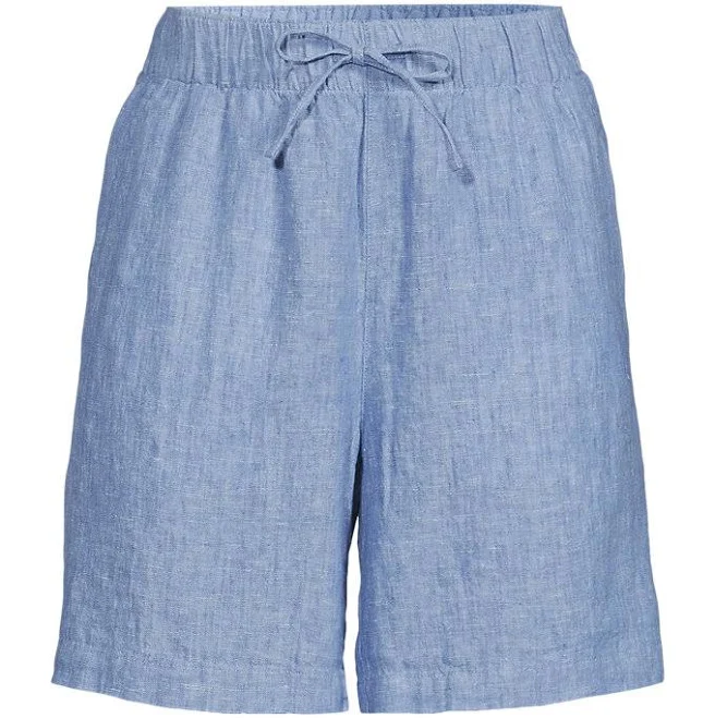shorts Lands' End Women's High Rise Pull On Linen Shorts Lands' End $37.47