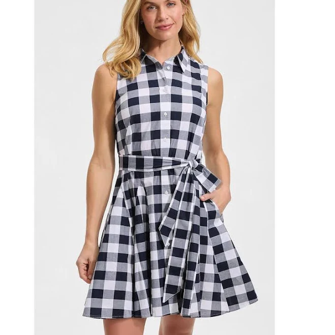 dress Lands' End Women's Poplin Button Front Dress with Godets Nordstrom $84.95
