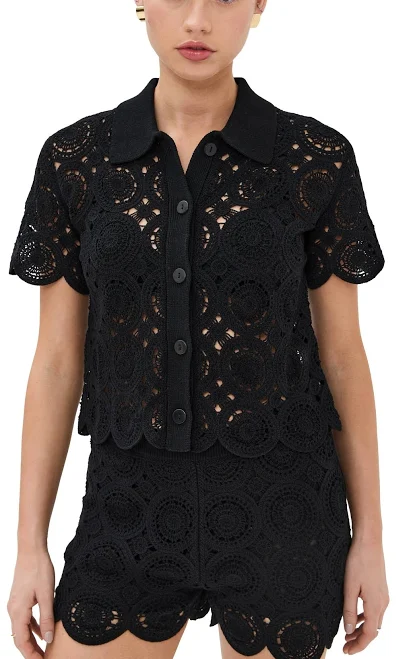 crop top Le Bop Crochet Polo Shopbop $258