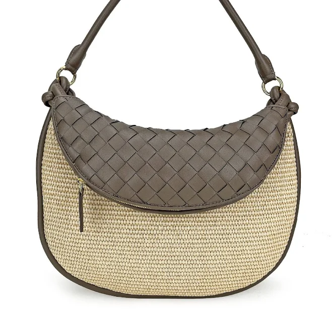 bag Leather Trim Straw Bag christinashiefer.com $101.15