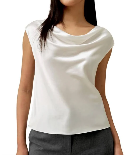 top Lilysilk Women's Silk Charmeuse Cowl Neck Top Bloomingdale's $101.15