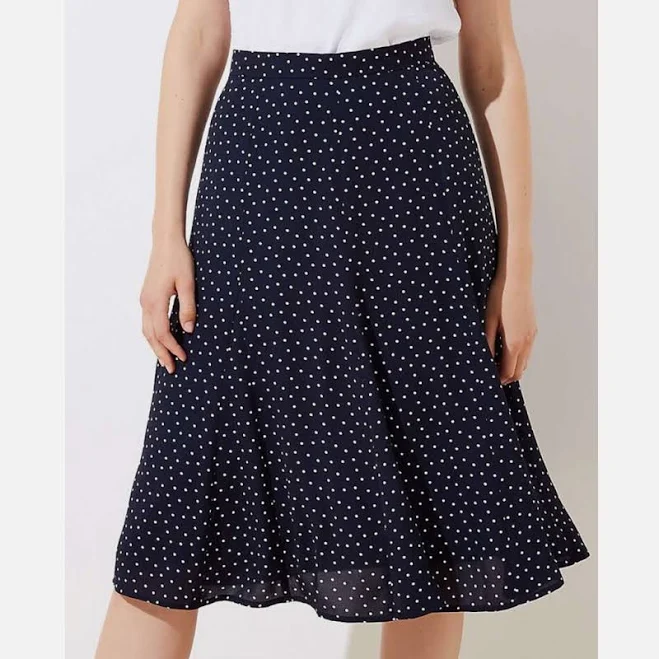 skirt Loft Polka Dot Midi Skirt Poshmark $33