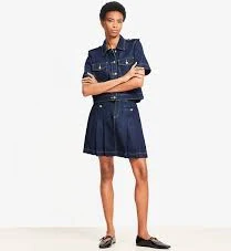 skirt Loft Women's Pleated Denim Mini Skirt LOFT $24.94