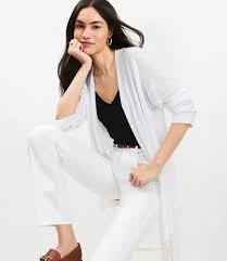 outerwear Loft Women's Sheer Open Cardigan Sweater LOFT $30