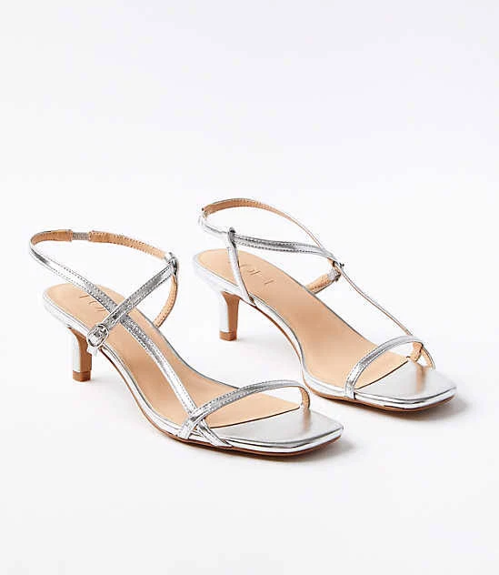 shoes Loft Women's Skinny Strap Kitten Heel Sandals LOFT $36