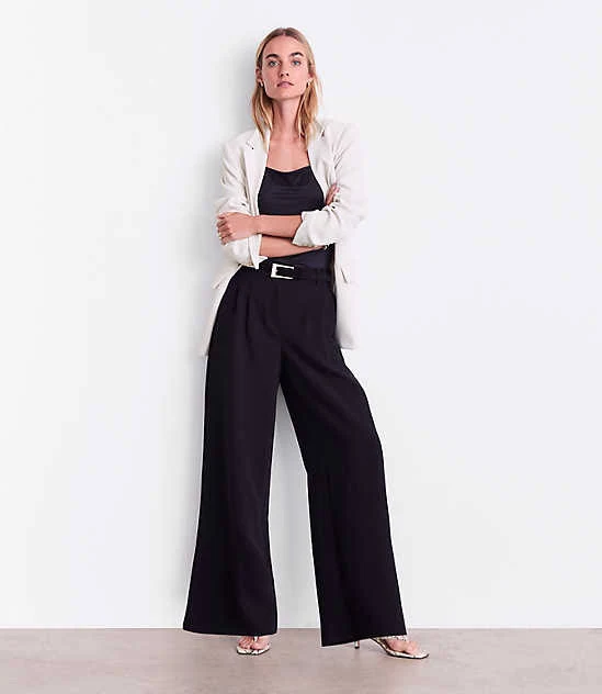 trousers Loft Women's Versa Crepe Drape Palazzo Pants LOFT $49.97