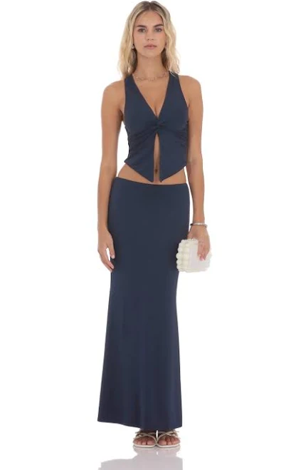 matching set Lucy in The Sky V-Neck Twist Two Piece Set LUCY IN THE SKY $29.95