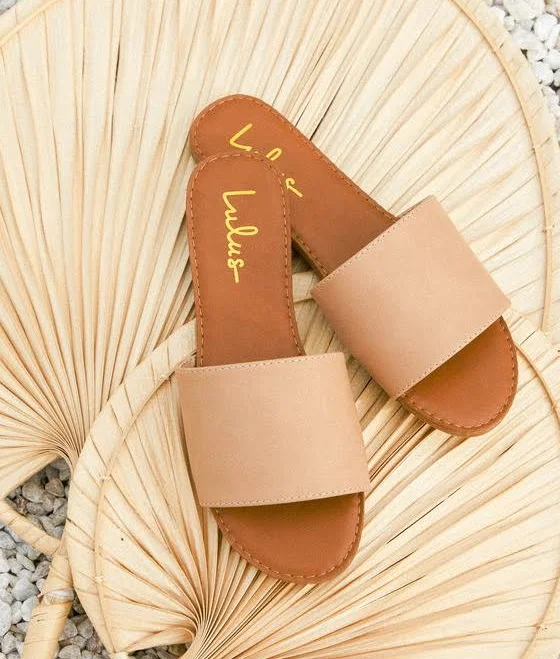 shoes Lulus Addison Natural Slide Sandals Lulus $15.2