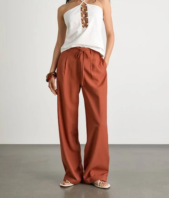 pants Lulus High-Rise Wide-Leg Rayon Pants Lulus $39