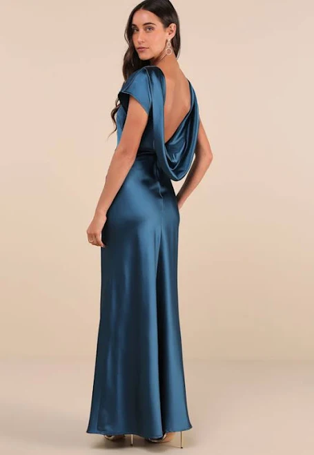 dress Lulus Satin Cowl Back Maxi Dress Lulus $99