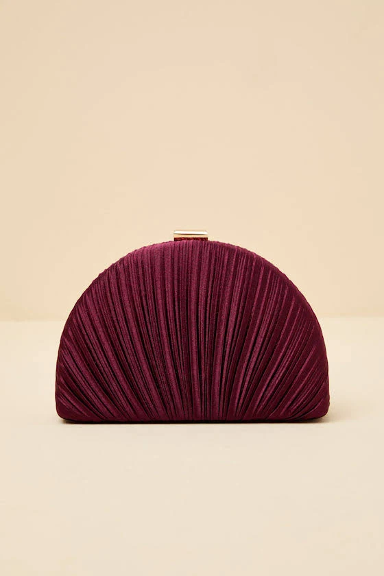 bag Lulus Satin Pleated Hard Clutch Lulus $39