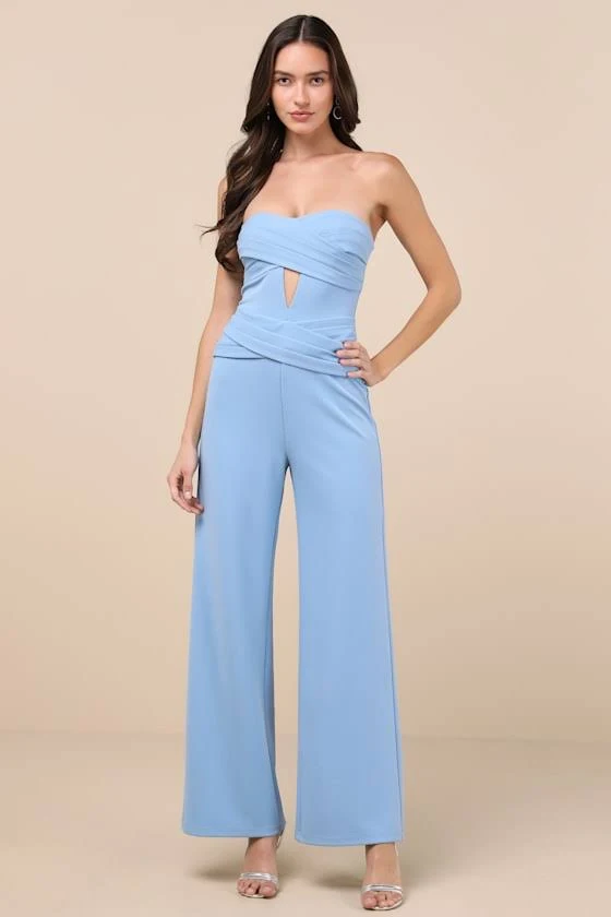 jumpsuit Lulus Strapless Pleated Jumpsuit Lulus $79