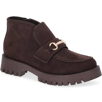 shoes Madden NYC Women's Faux Suede Lug Sole Loafer Booties Walmart $11.25