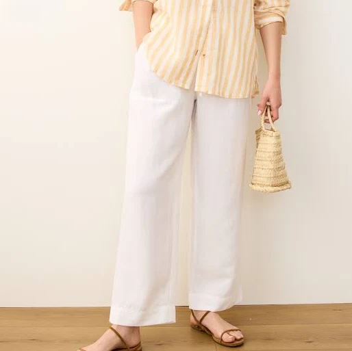 pants Marine Layer Women's Linen Drawstring Straight Leg Pants Marine Layer $80