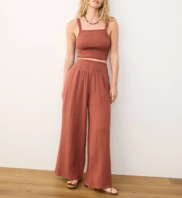 pants Marine Layer Women's Sophia Double Cloth Palazzo Pants Marine Layer $58