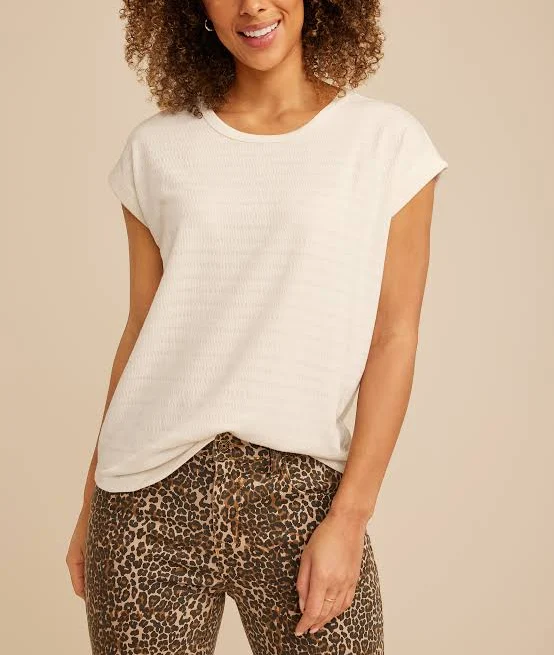 top maurices Women's Clara Textured Tee Maurices $17.49