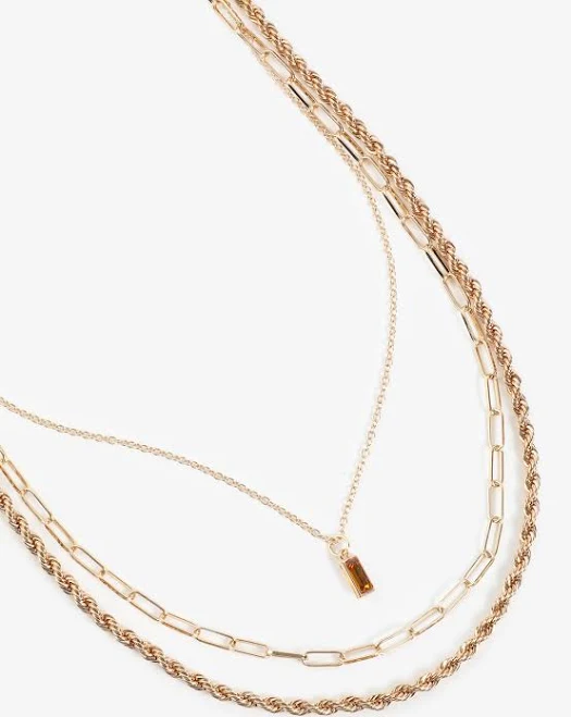 accessory maurices Women's Layered Gemstone Necklace Maurices $18.99