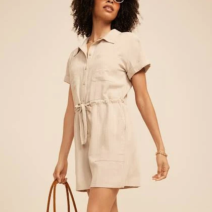 romper maurices Women's Short Sleeve Button Down Utility Romper Maurices $27.99