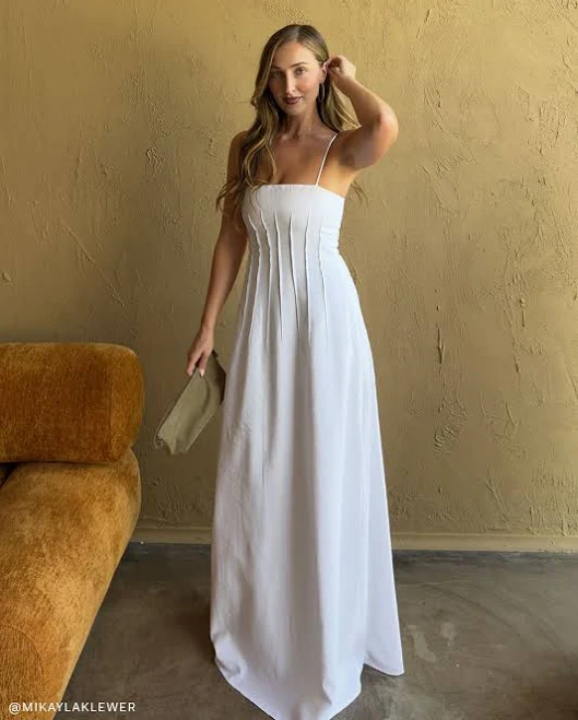 dress Meshki Sofie Pintuck Linen Maxi Dress meshki.us $199