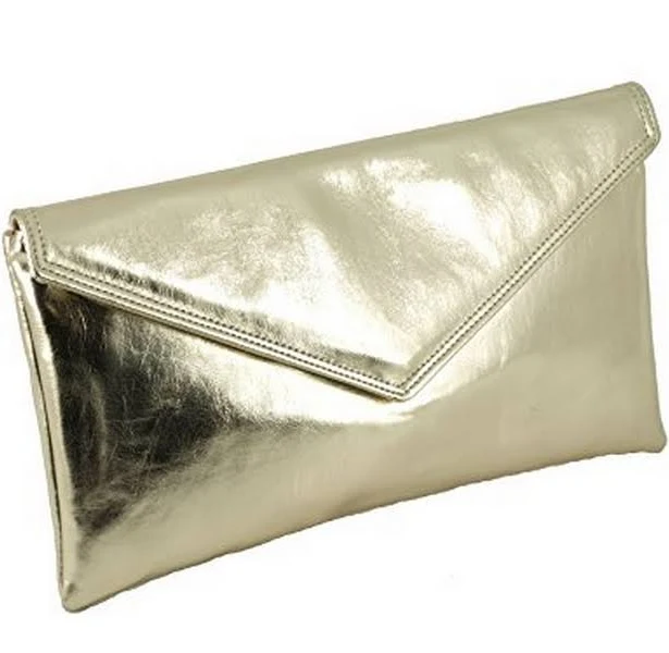 bag Metallic Gold Faux Leather Envelope Clutch Bag Etsy - Seller $45.59