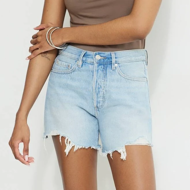 shorts Miles Mid Rise Relaxed Denim Shorts Dynamite $21