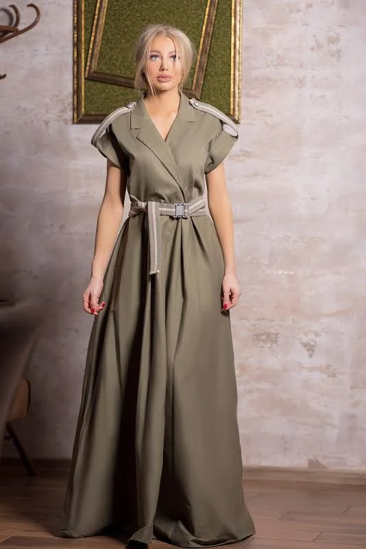 maxi dress Military Belted Maxi Dress Etsy - CaramellaFashion $206.25