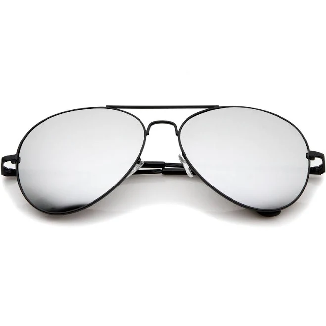 accessory Military Classic Mirrored Metal Aviator Sunglasses zeroUV $12.95