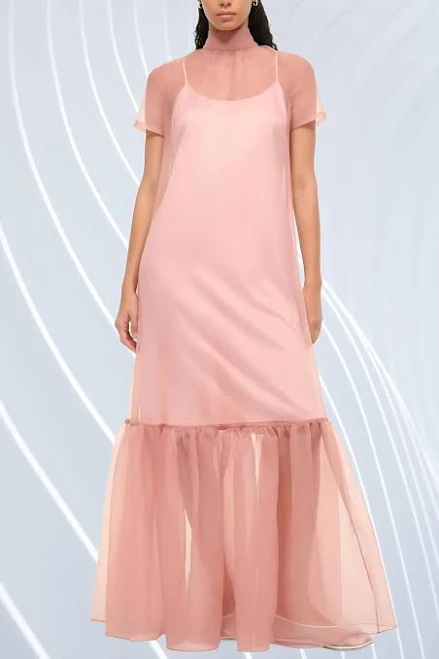 dress Minimalist Sheer A-Line Organza Maxi Dress Etsy - Seller $151.43