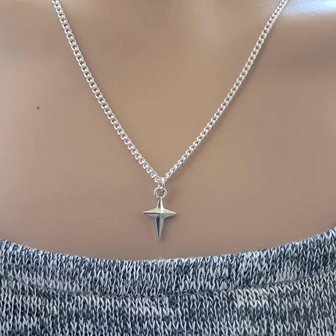 accessory Minimalist Silver Star Charm Necklace Etsy - nikajewellerybox $9.88