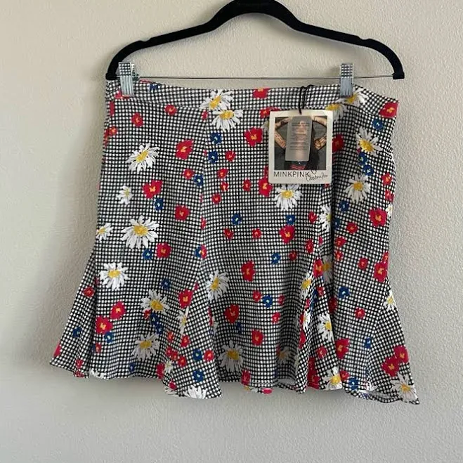 mini skirt Minkpink Floral Mini Skirt Poshmark $65