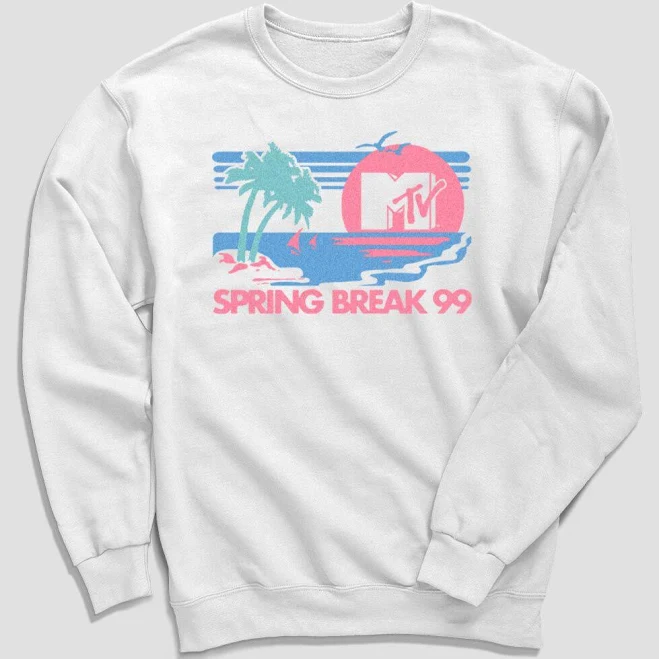 top MTV Pastel Beach Crewneck Sweatshirt Tillys $39.99