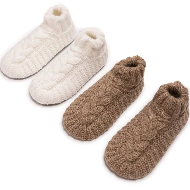 shoes MUK LUKS Women's Cuffed Sweater Knit Ballerina Slippers (2 Pack) Muk Luks $22.99