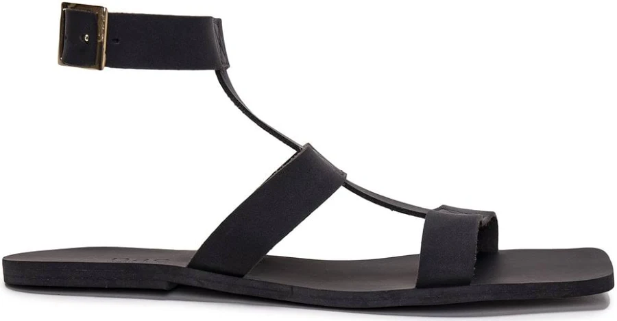 shoes Nae Isia Black Vegan Roman Gladiator Sandals Urbankissed $49.76