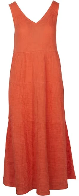 dress Natural Reflections Tiered Maxi Dress - Coral Cabela's $29.97