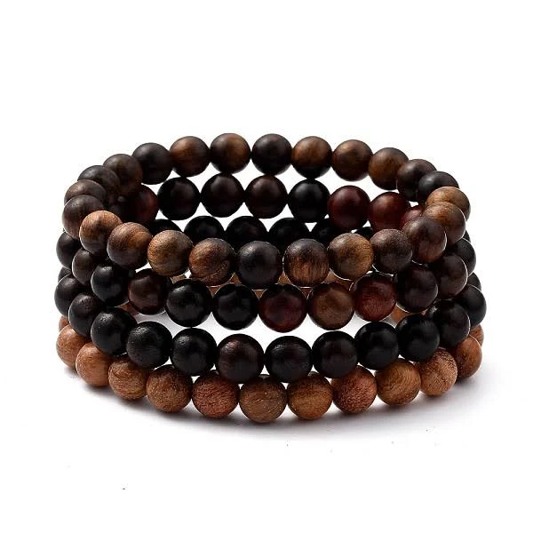 accessory Natural Wood Beaded Stretch Bracelet PandaHall.com $2.27