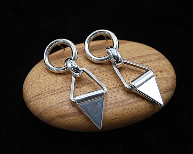 accessory Nickel-Free Statement Geometric Silver Hoop Earrings Etsy - Seller $22.89