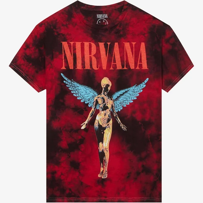 top Nirvana in Utero Tie-Dye Graphic T-Shirt Hot Topic $20.23