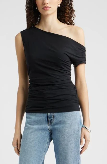 asymmetric neck top Nordstrom Asymmetric One-Shoulder Top Nordstrom $59.5
