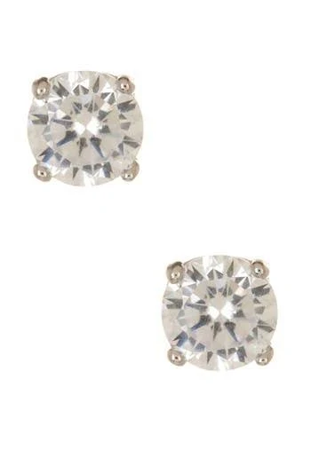 accessory NORDSTROM RACK Round Cubic Zirconia Stud Earrings in Clear/silver at Nordstrom Rack, Size 4 Ct Tw Nordstrom Rack $12.97