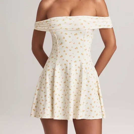 dress Oh Polly Modal Off-Shoulder A-Line Mini Dress Oh Polly US $65